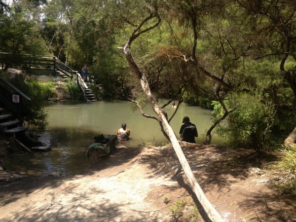 Hot n Cold Streams pool where the waters mix together.